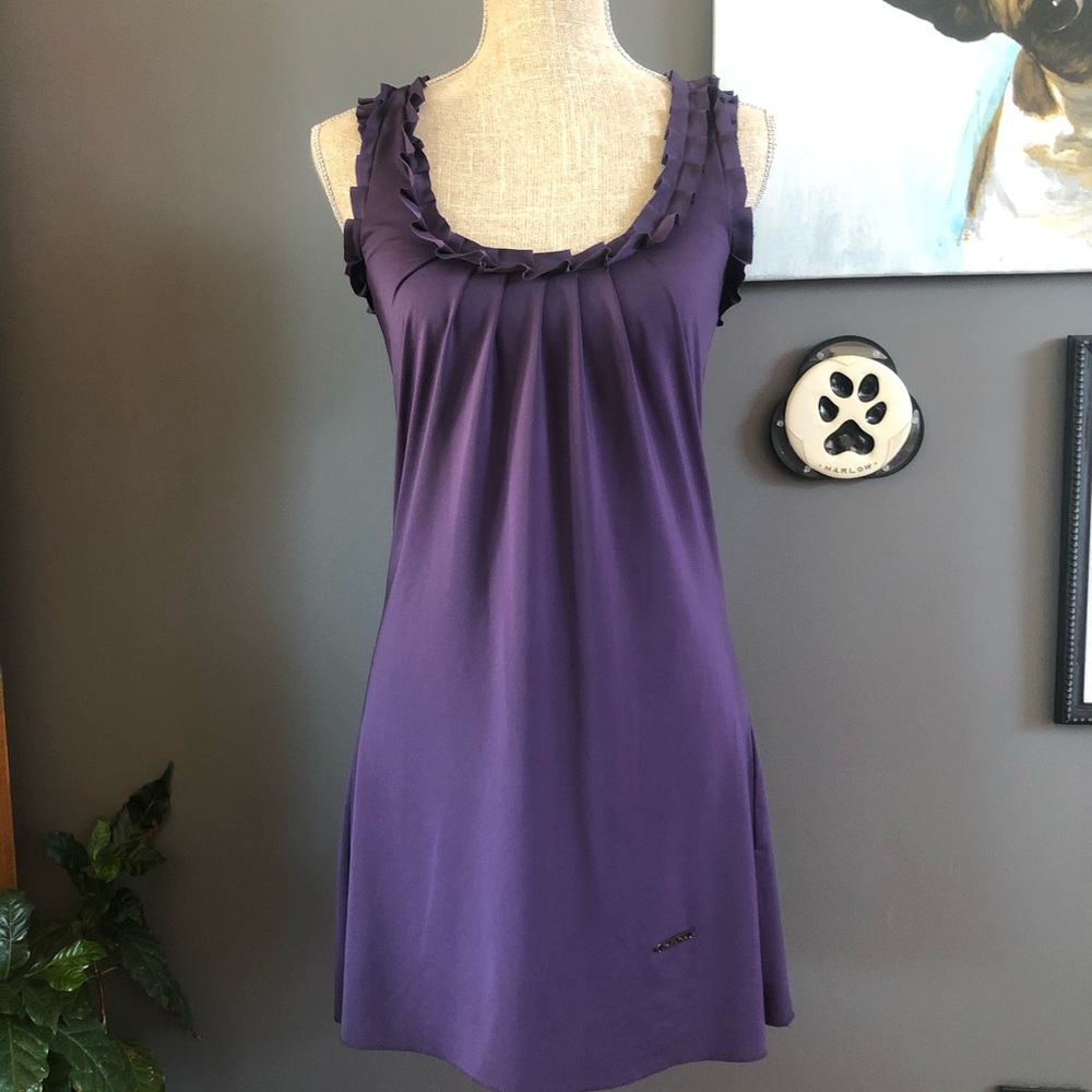 Purple Sakura Ruffle Dress